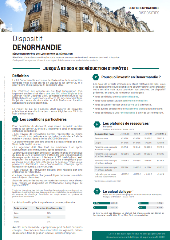 Visuel de la fiche PDF de la loi Denormandie